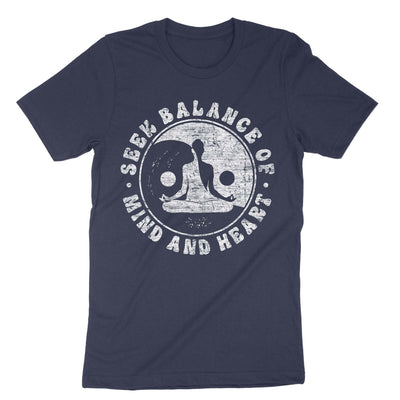 Navy Seek Balance Of Mind And Heart T-Shirt#color_navy