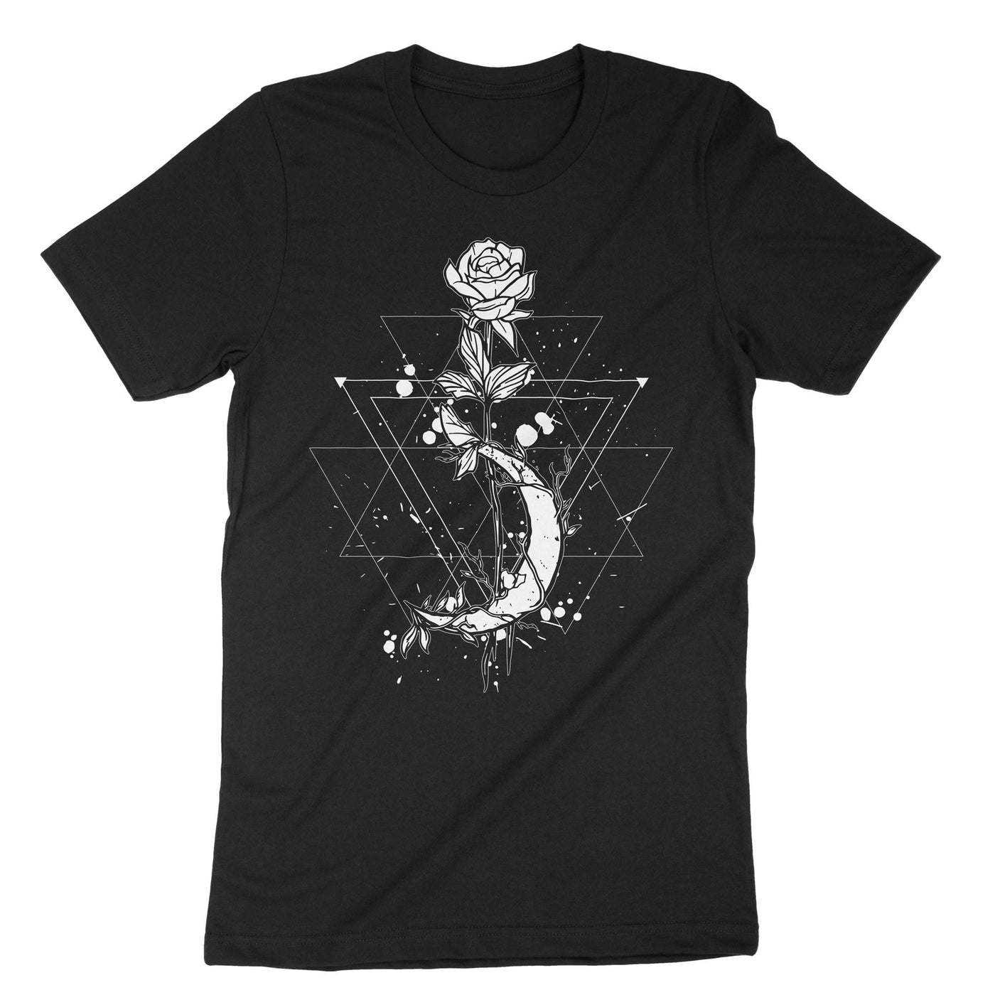 Black Witchcraft The Rose T-Shirt#color_black