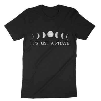 Black Moon Phases Its Just A Phase T-Shirt#color_black