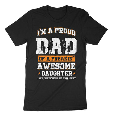Black Proud Dad Daughter T-Shirt#color_black