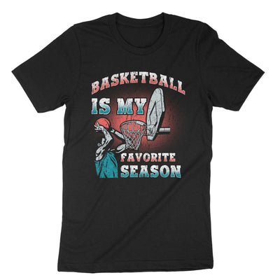 Black Basketball Favorite Season T-Shirt#color_black