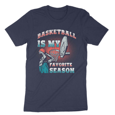 Navy Basketball Favorite Season T-Shirt#color_navy