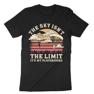 Black Paragliding Sky Limit T-Shirt#color_black