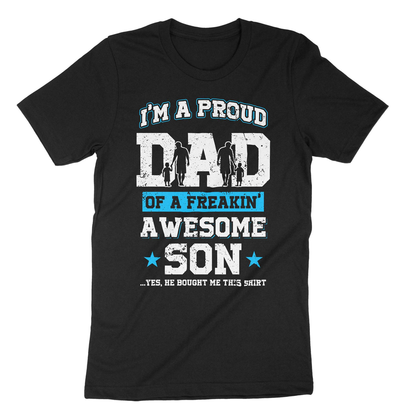 Black Proud Dad Son T-Shirt#color_black