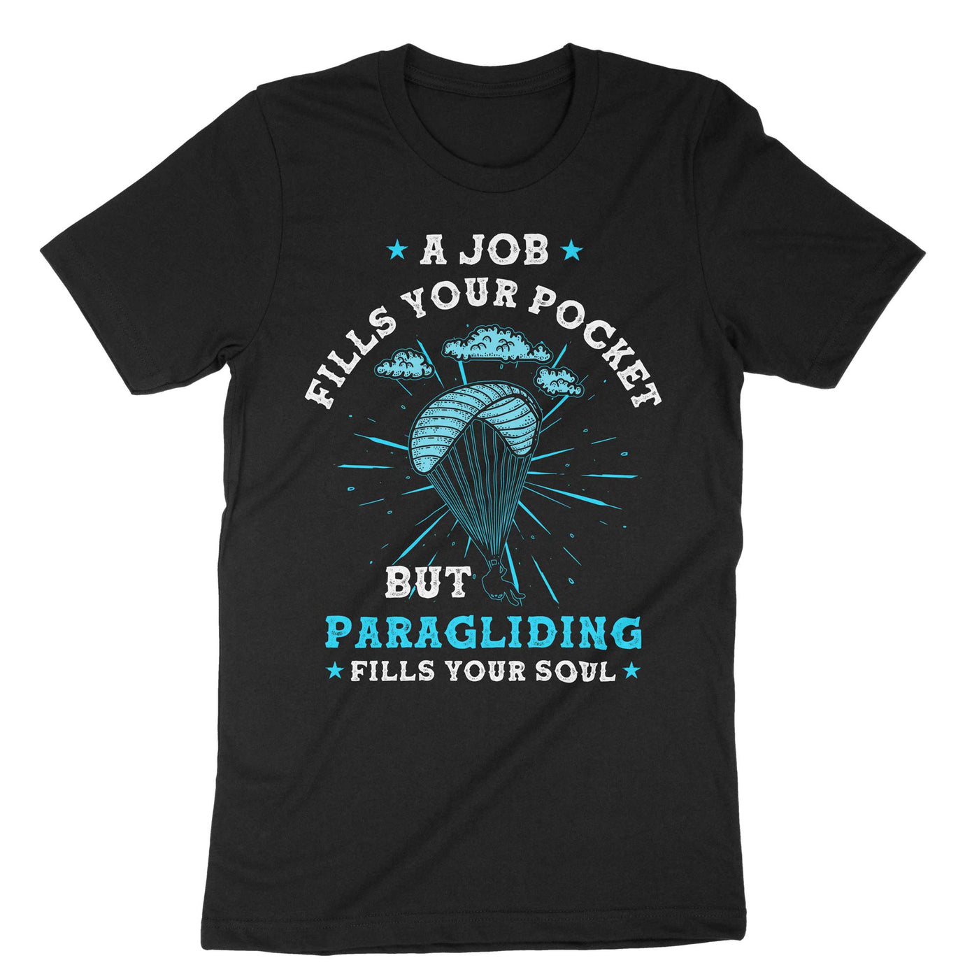 Black Paragliding Soul T-Shirt#color_black
