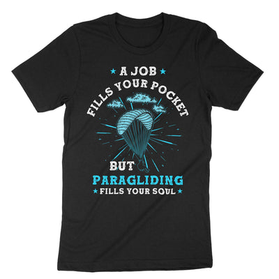 Black Paragliding Soul T-Shirt#color_black