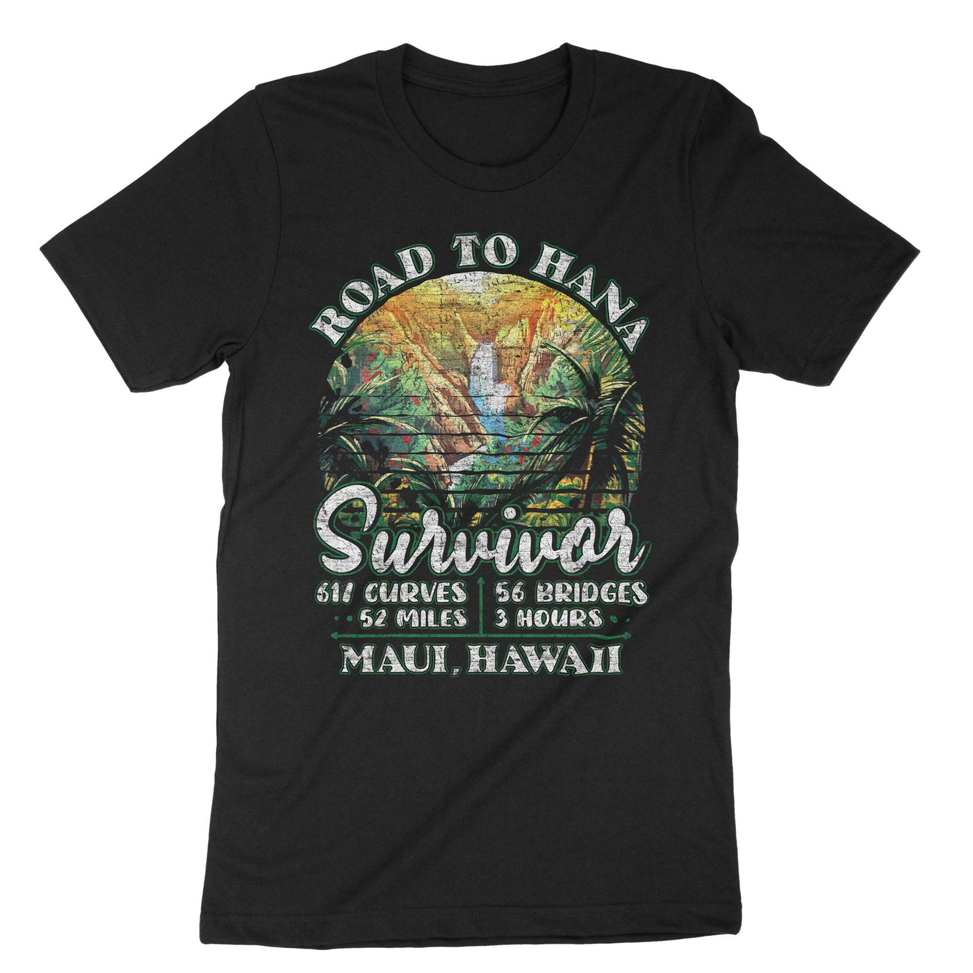 Black Road To Hana Survivor T-Shirt#color_black