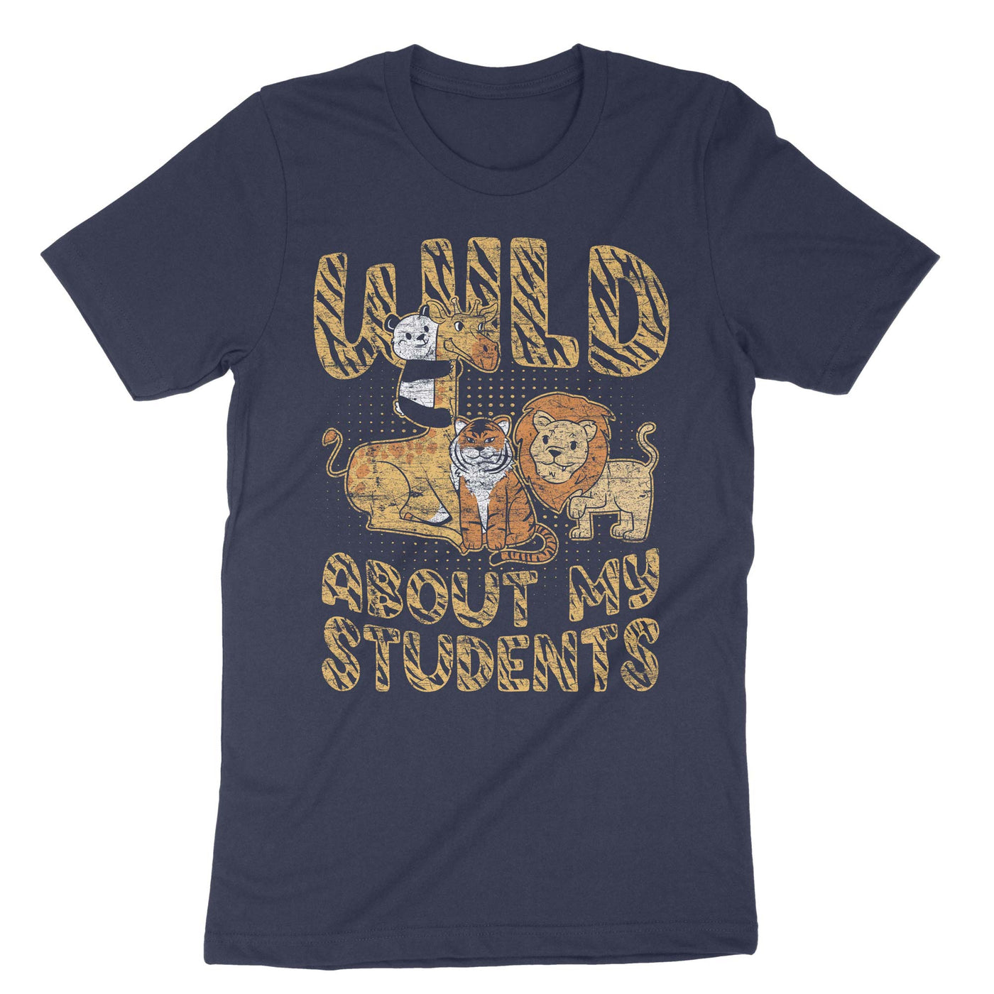 Navy Wild About My Students T-Shirt#color_navy