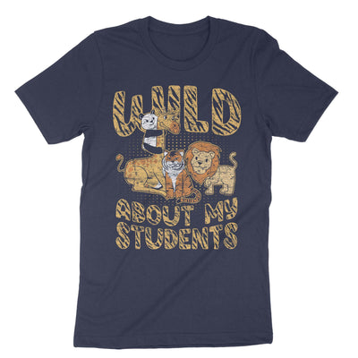 Navy Wild About My Students T-Shirt#color_navy