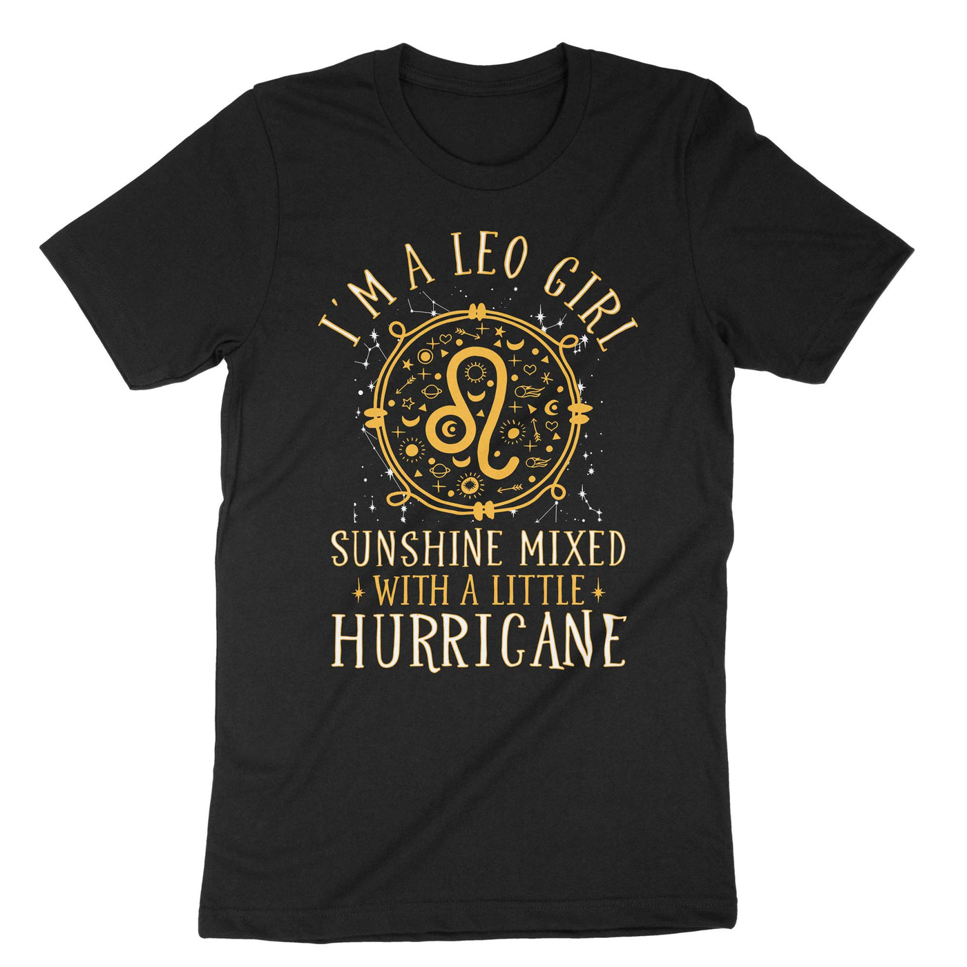 Black Im A Leo Girl Zodiac T-Shirt#color_black