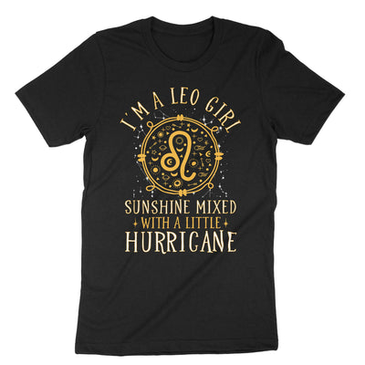 Black Im A Leo Girl Zodiac T-Shirt#color_black