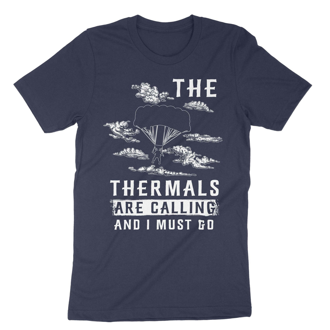 Navy Paragliding Thermals Calling T-Shirt#color_navy