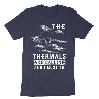 Navy Paragliding Thermals Calling T-Shirt#color_navy