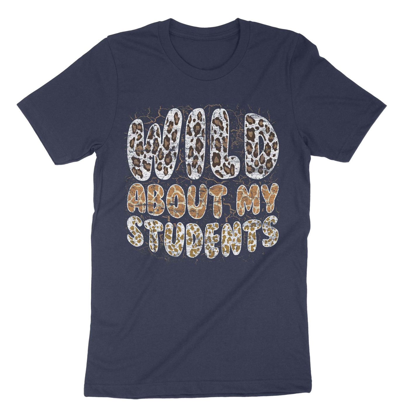 Navy Wild About My Students T-Shirt#color_navy