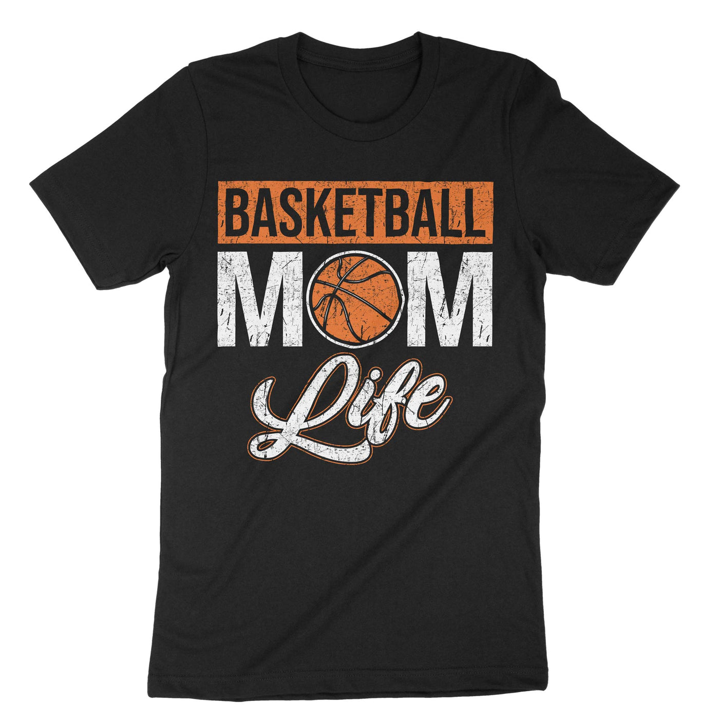 Black Basketball Mom Life T-Shirt#color_black