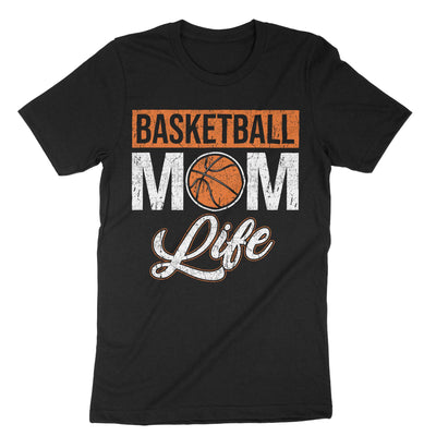Black Basketball Mom Life T-Shirt#color_black