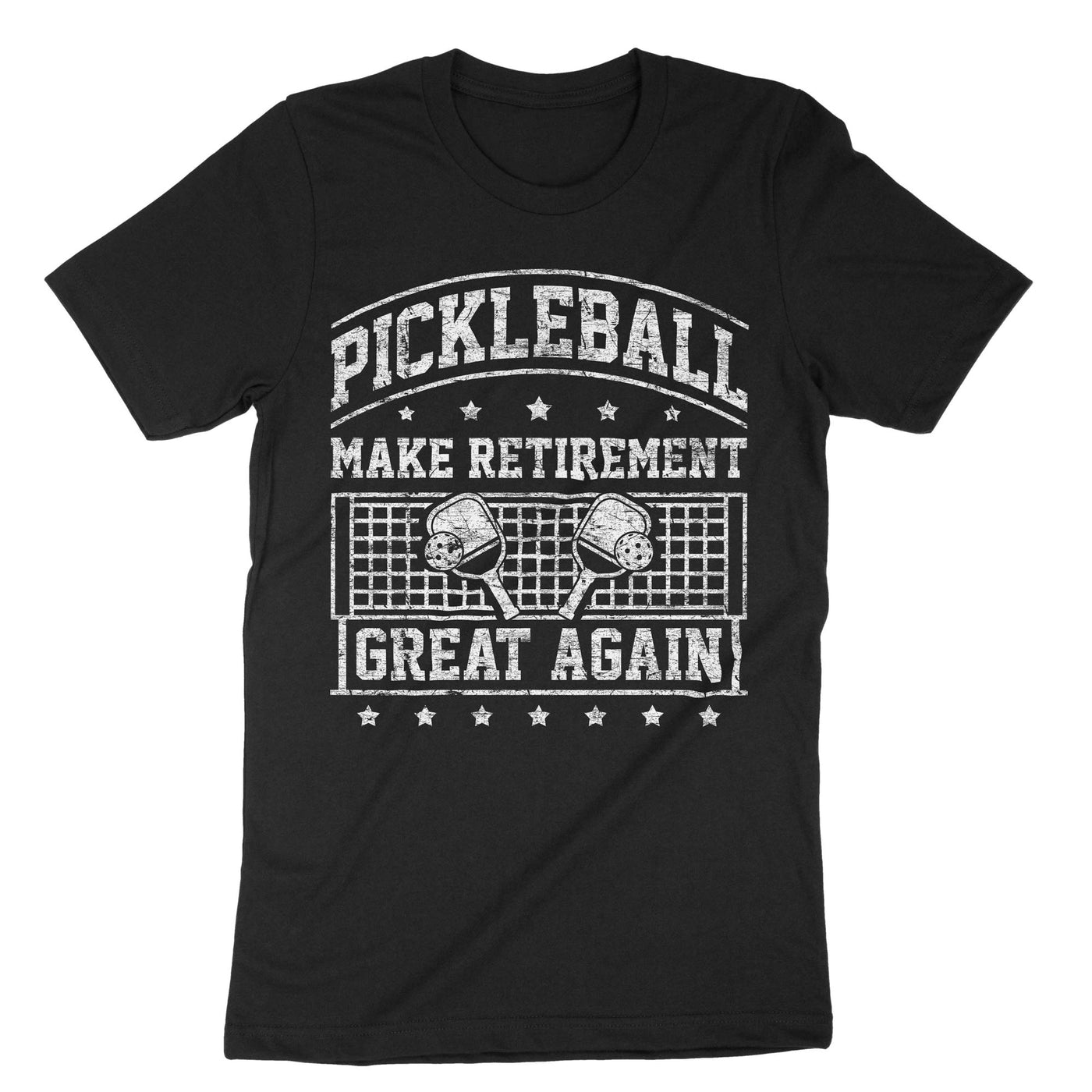 Black Funny Pickleball Retirement T-Shirt#color_black