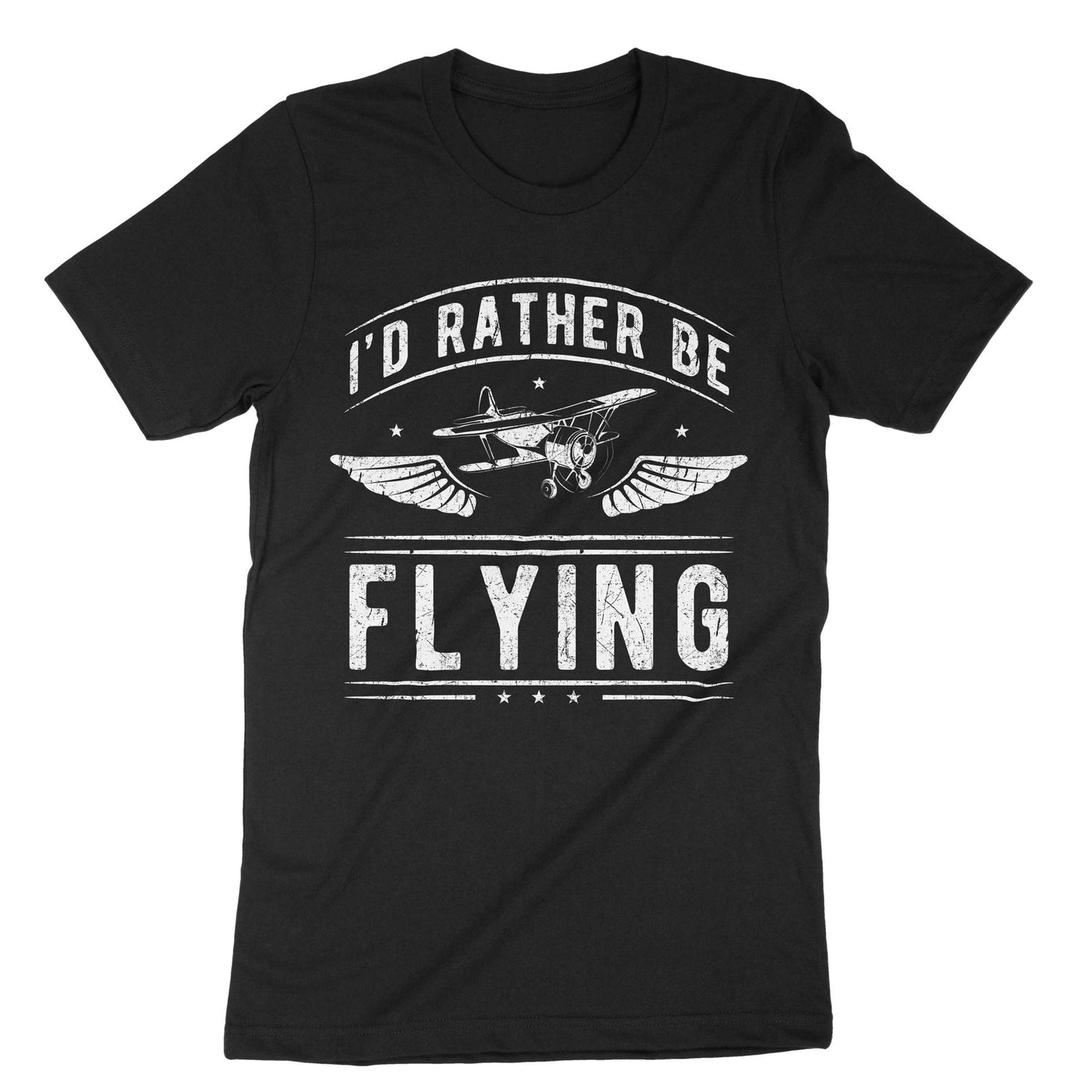 Black Id Rather Be Flying T-Shirt#color_black