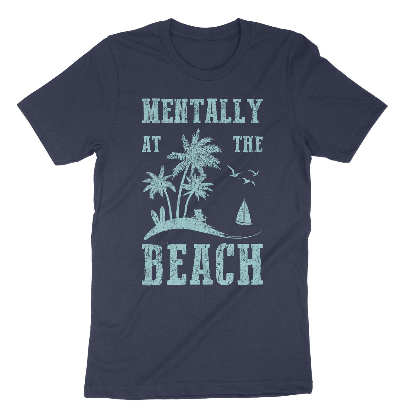 Navy Mentally At The Beach T-Shirt#color_navy