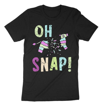 Black Oh Snap Funny Pinata T-Shirt#color_black