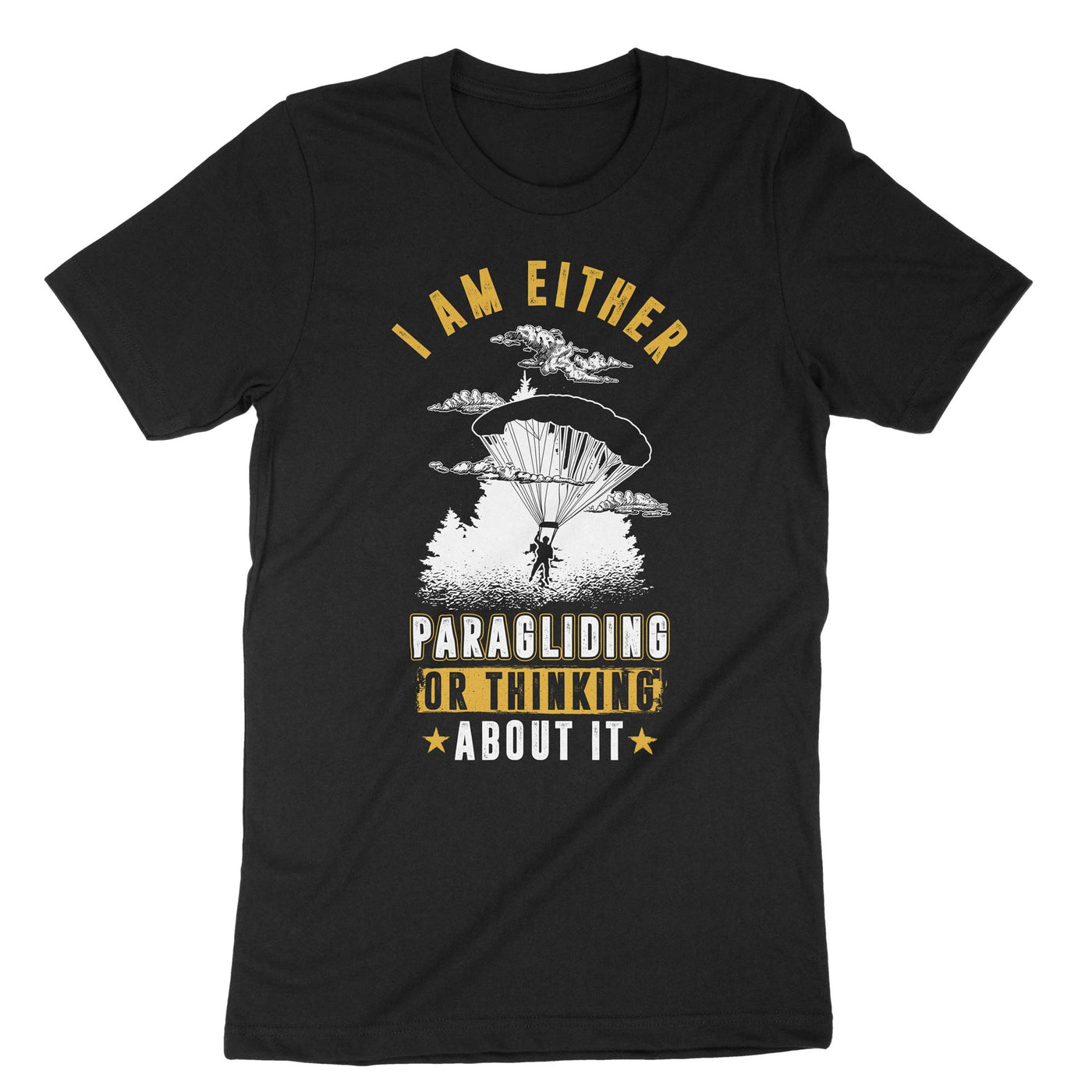 Black Paragliding T-Shirt#color_black