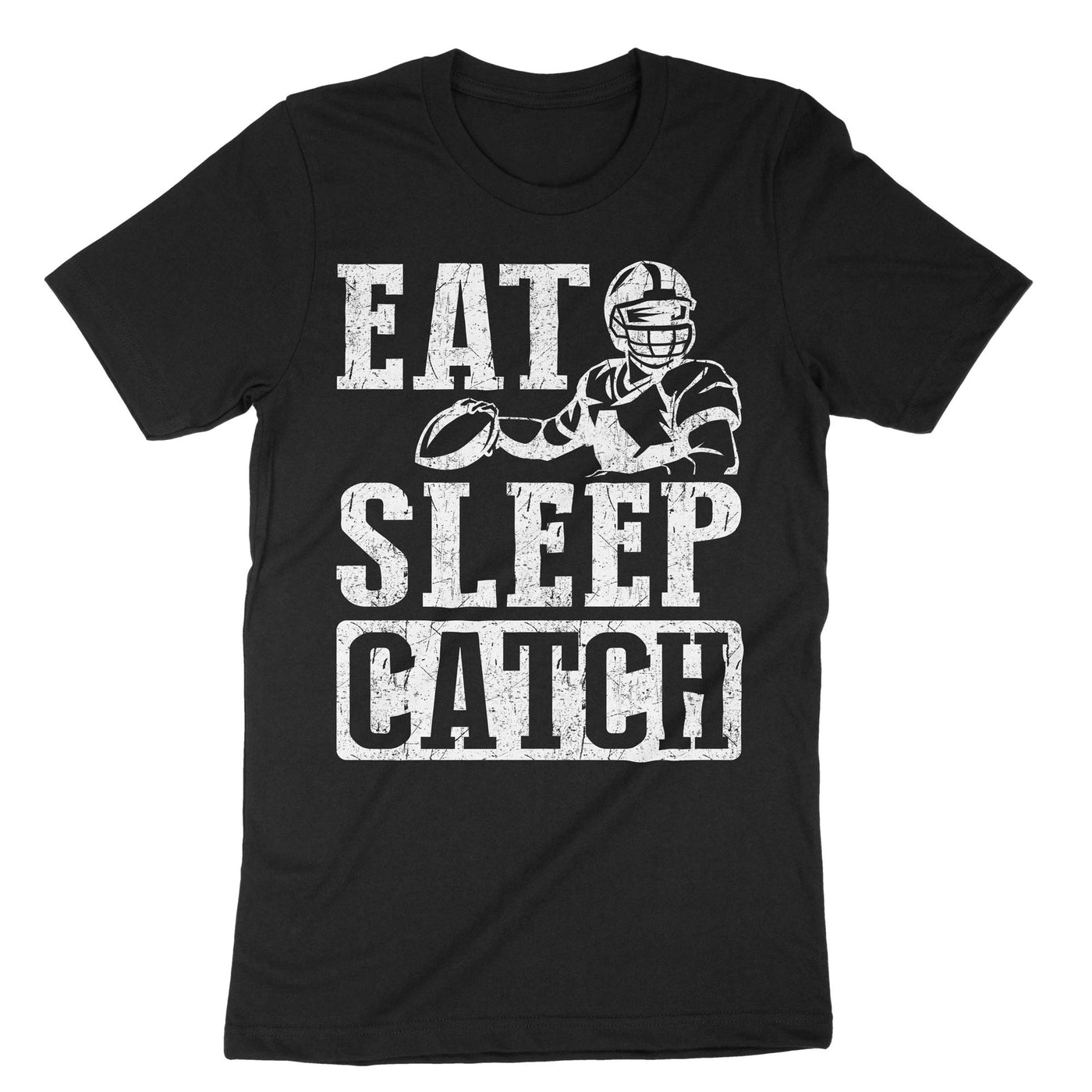 Black Eat Sleep Catch T-Shirt#color_black