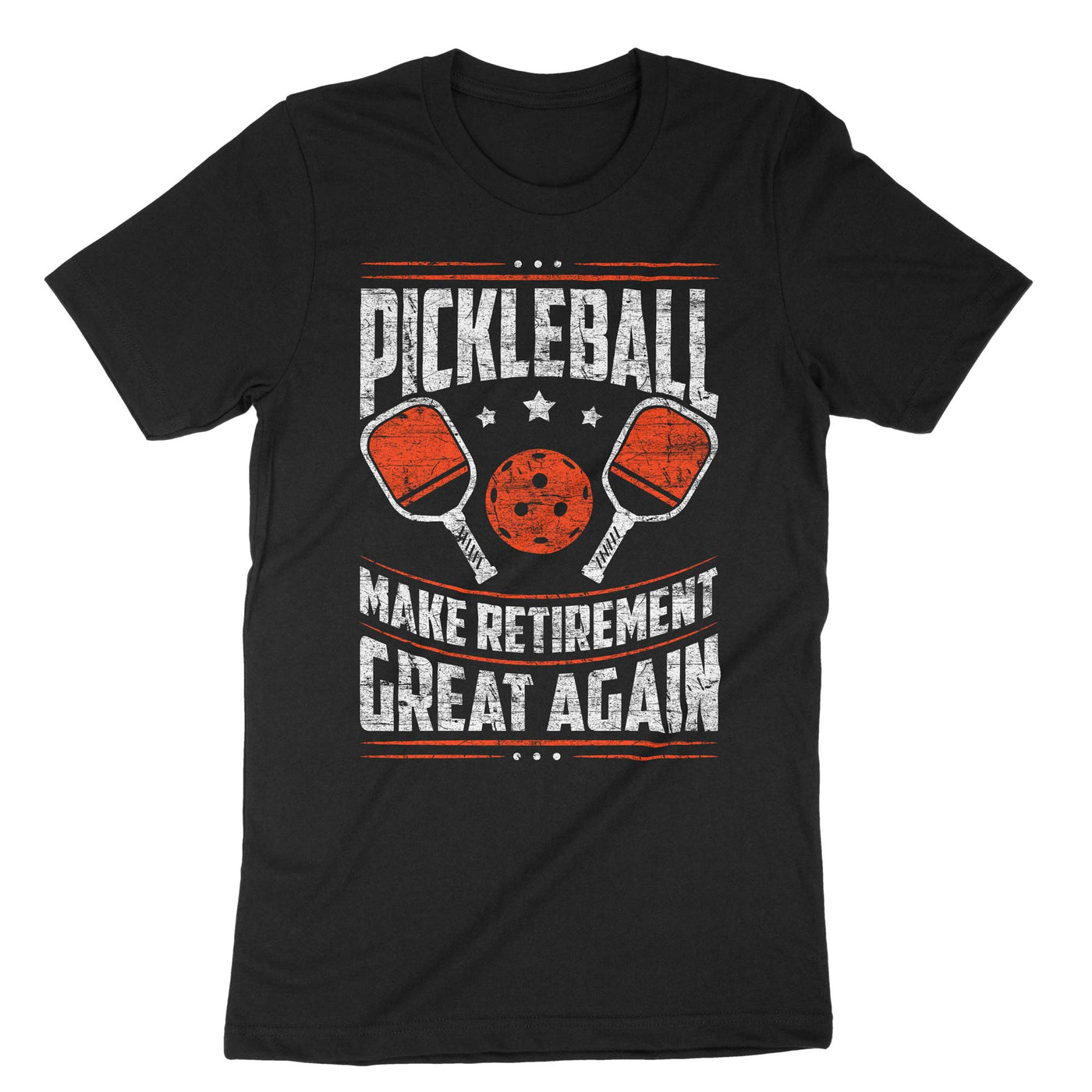 Black Funny Pickleball Retirement T-Shirt#color_black