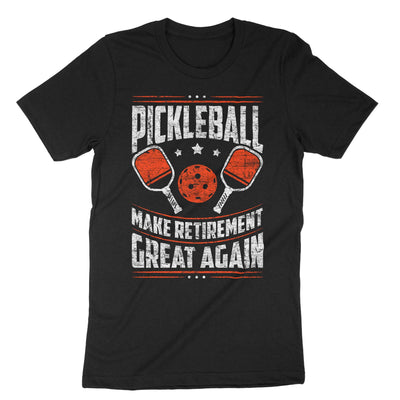 Black Funny Pickleball Retirement T-Shirt#color_black