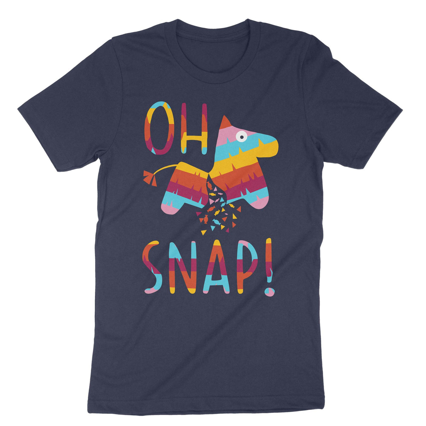 Navy Oh Snap Funny Pinata T-Shirt#color_navy