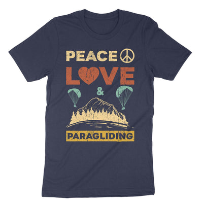 Navy Peace Love Paragliding T-Shirt#color_navy