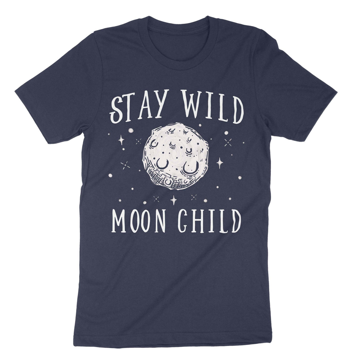 Navy Stay Wild Moon Child T-Shirt#color_navy