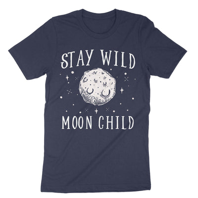 Navy Stay Wild Moon Child T-Shirt#color_navy