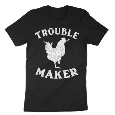 Black Trouble Maker T-Shirt#color_black