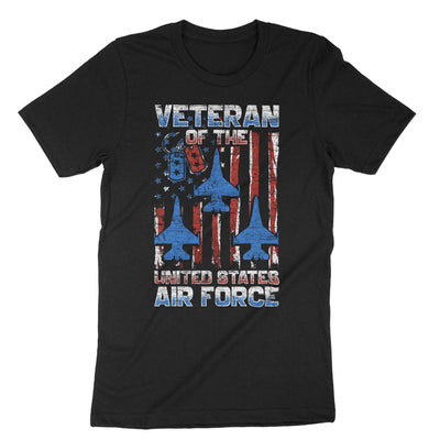Black Us Flag Air Force Veteran T-Shirt#color_black