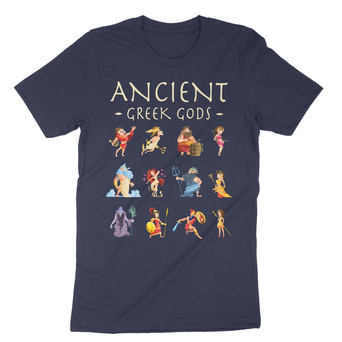 Navy Greek Mythodology Gods T-Shirt#color_navy