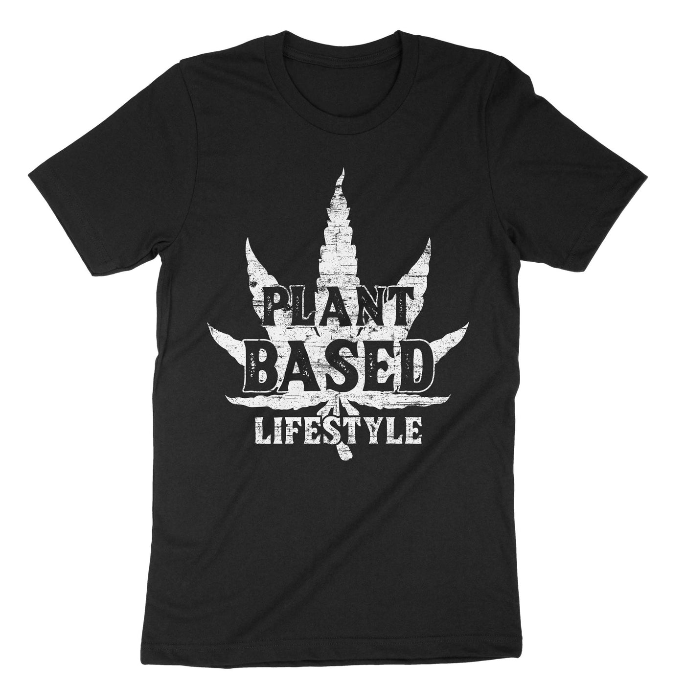 Black Plant Based Lifestyle T-Shirt#color_black