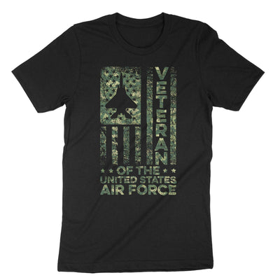 Black Us Flag Air Force Veteran T-Shirt#color_black