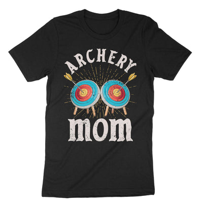 Black Archery Mom T-Shirt#color_black