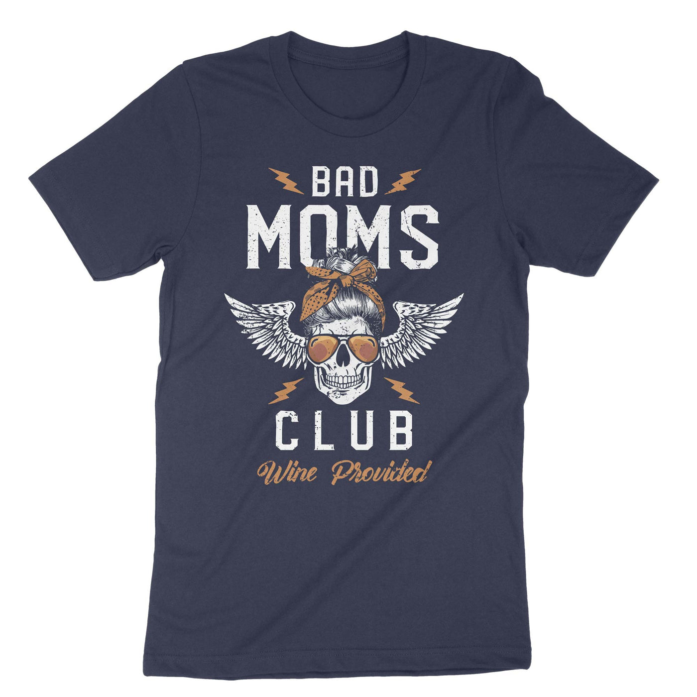Navy Bad Moms Club Wine Provided T-Shirt#color_navy