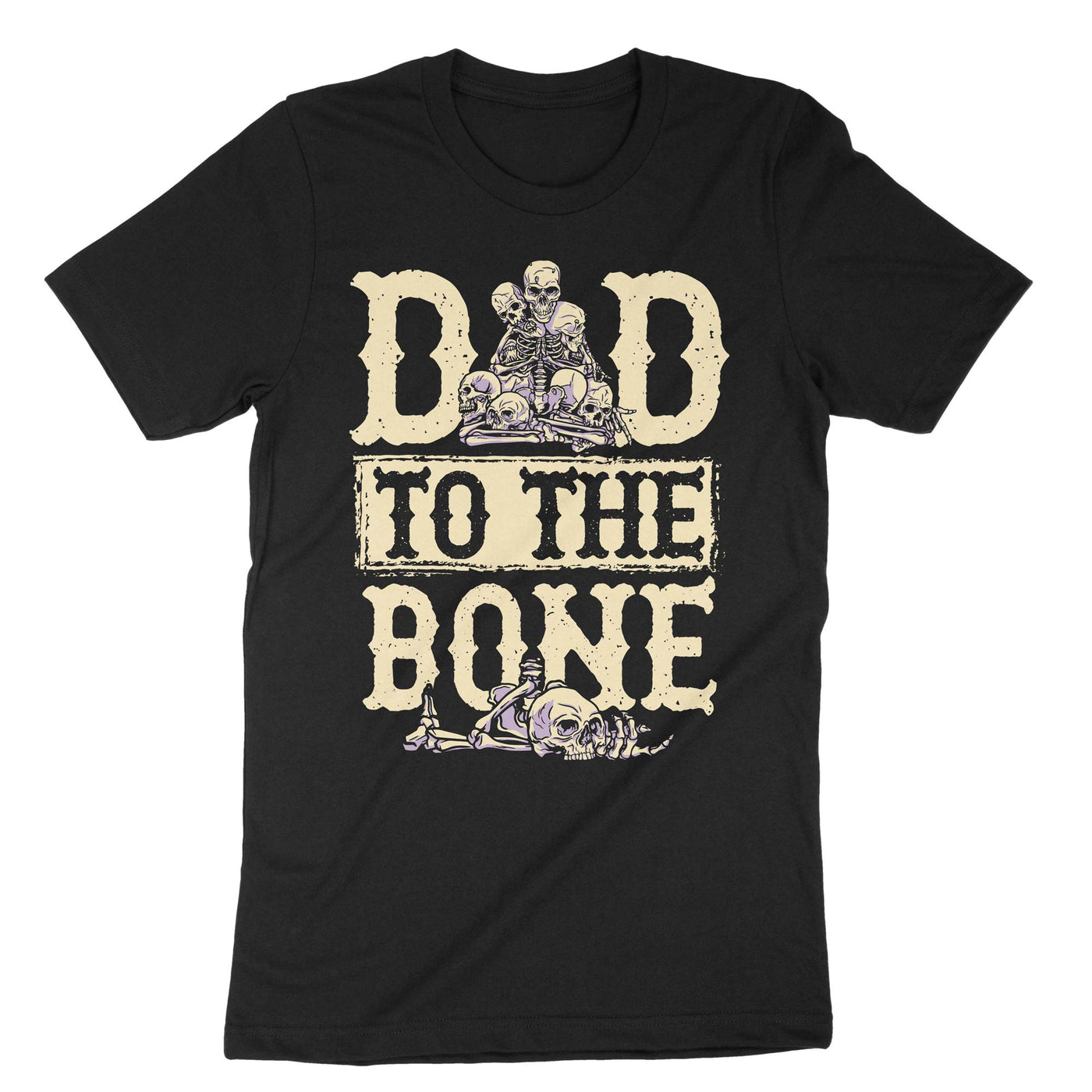 Black Dad To The Bone T-Shirt#color_black