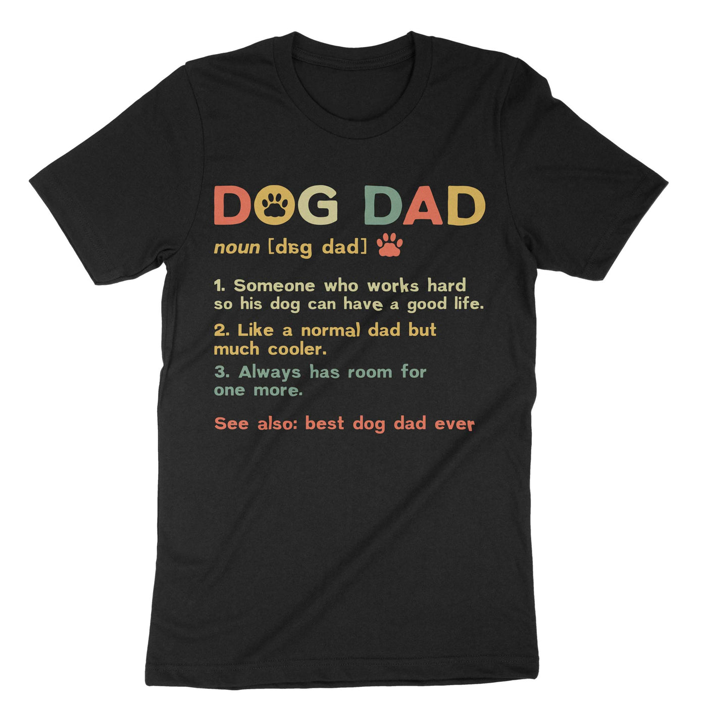 Black Dog Dad T-Shirt#color_black
