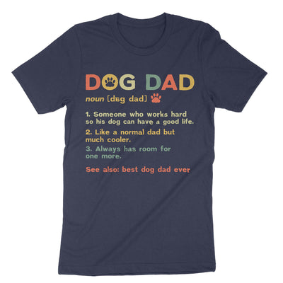 Navy Dog Dad T-Shirt#color_navy
