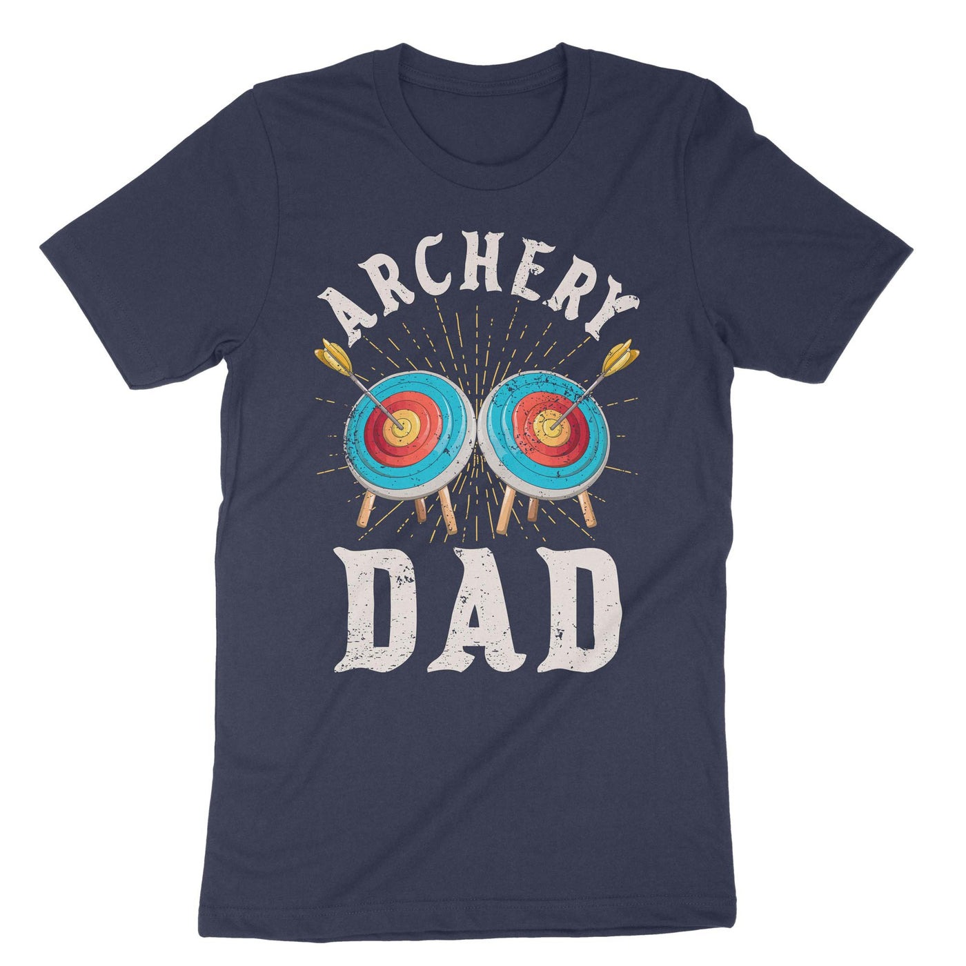 Navy Archery Dad T-Shirt#color_navy