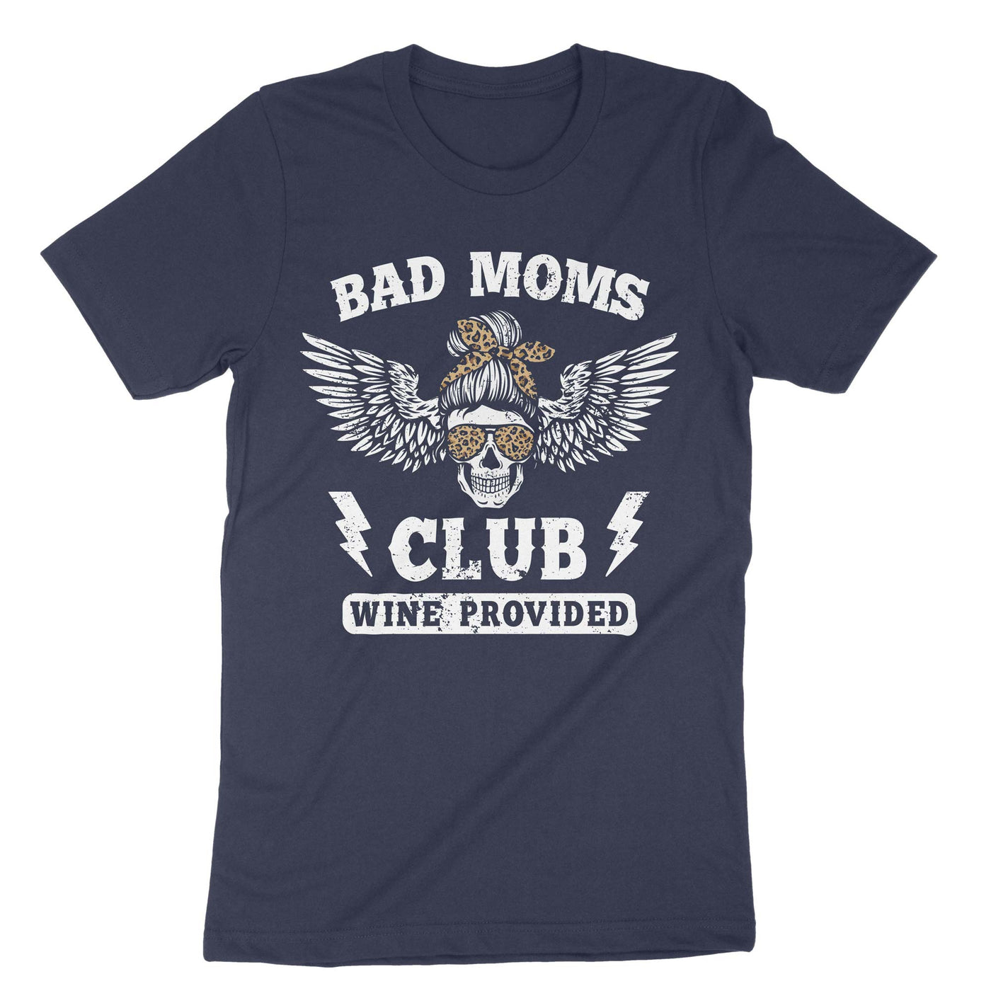 Navy Bad Moms Club Wine Provided T-Shirt#color_navy