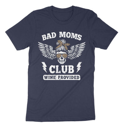 Navy Bad Moms Club Wine Provided T-Shirt#color_navy