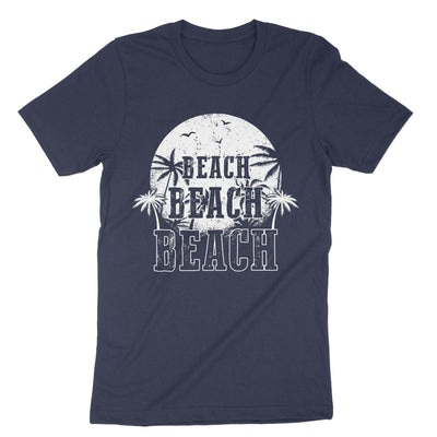 Navy Beach Beach Beach T-Shirt#color_navy