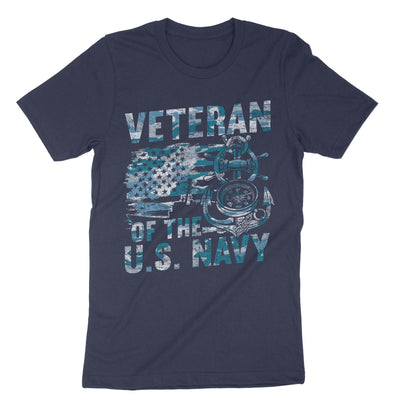 Navy Us Flag Navy Veteran T-Shirt#color_navy