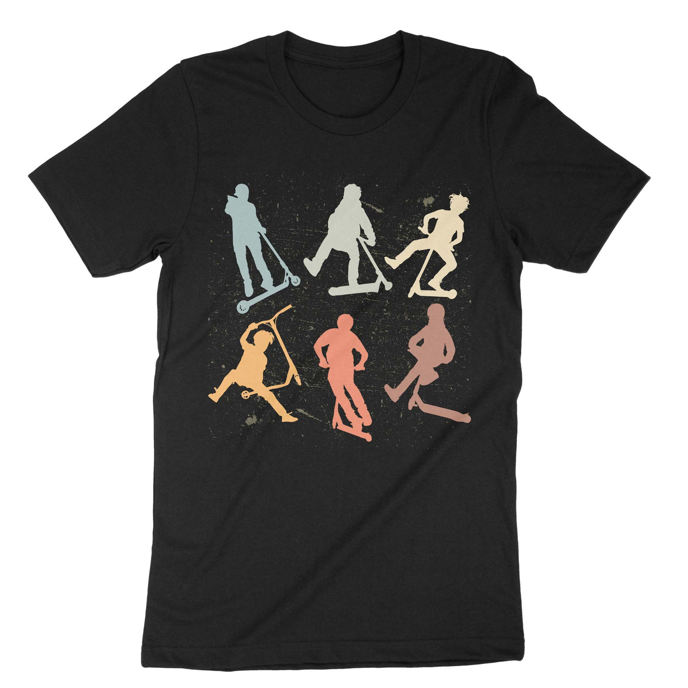 Black Scooter Stunts T-Shirt#color_black