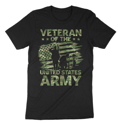 Black Us Flag Army Veteran T-Shirt#color_black