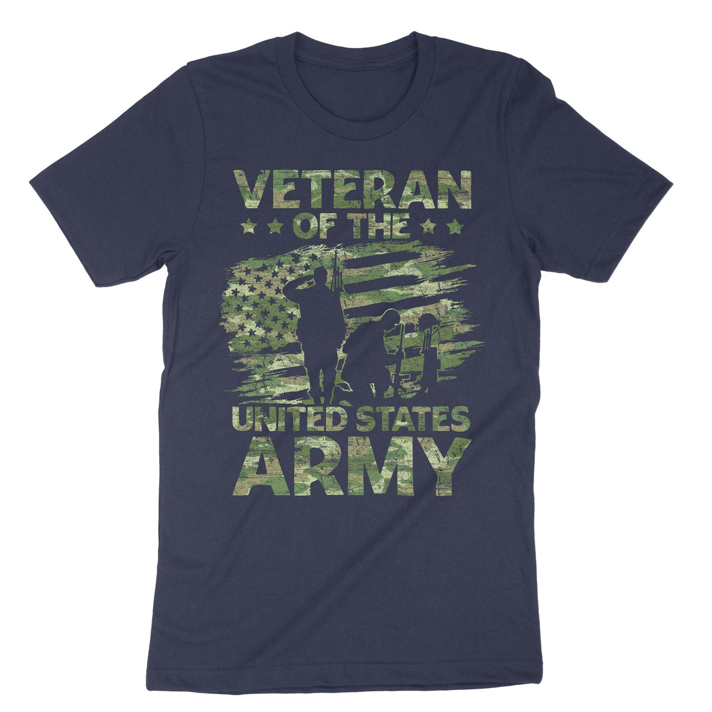 Navy Us Flag Army Veteran T-Shirt#color_navy